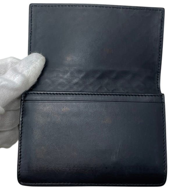 Bottega Veneta Card Case Business Holder Intrecht Leather Black — view 7