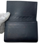 Bottega Veneta Card Case Business Holder Intrecht Leather Black — view 7