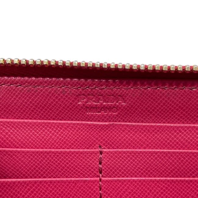 Prada L Zipper Wallet 1 Leather Peonia Pink — view 3