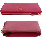 Prada L Zipper Wallet 1 Leather Peonia Pink — view 6