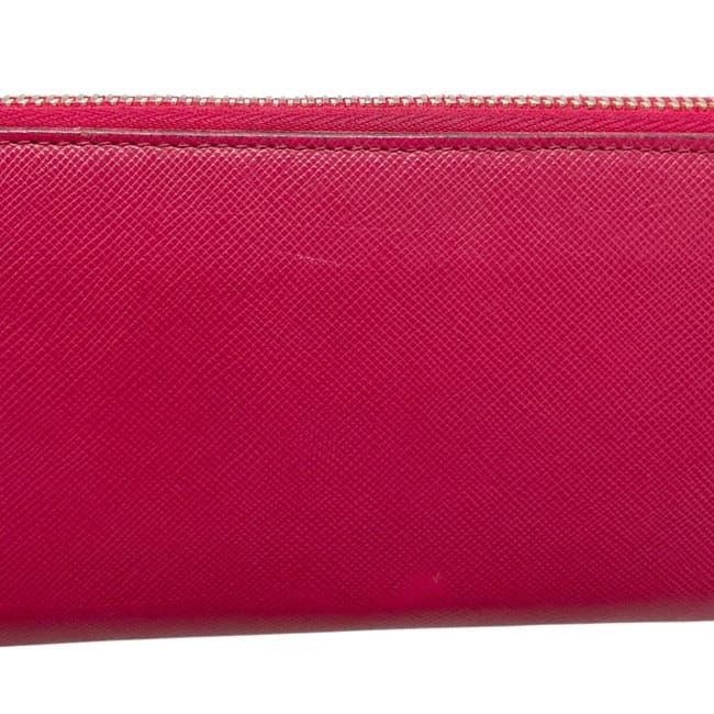 Prada L Zipper Wallet 1 Leather Peonia Pink — view 8
