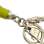 Gucci Charm Bamboo Metal Light Green Gold Yellow Keychain — view 7
