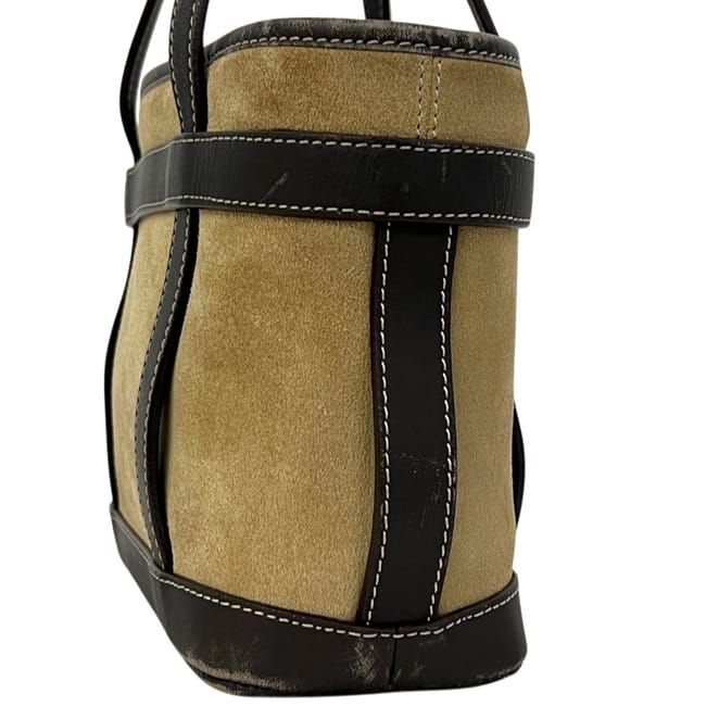 Loewe Mini Bag Anagram 29 Suede Leather Beige Brown — view 8