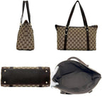 Gucci Tote GG Canvas Leather Beige Brown — view 2