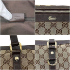 Gucci Tote GG Canvas Leather Beige Brown — view 3
