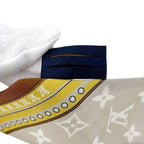 Louis Vuitton Ribbon Scarf Bandeau BB Ultimate Monogram Silk White Chain Pattern — view 5