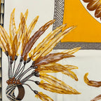 Hermes Scarf Carre 90 Brazil Silk 100% Yellow Vintage — view 5