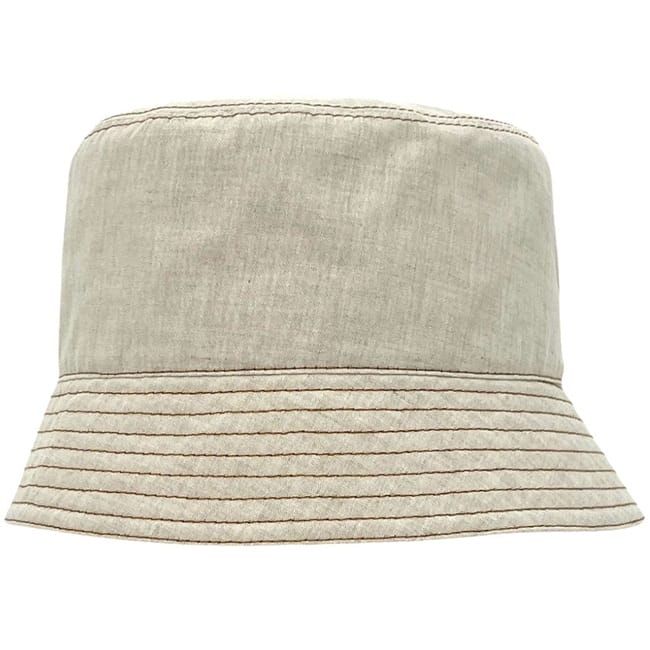 Prada Hat Bakeha Denim Bucket Hat Cotton Ecru Beige Natural White — view 3