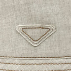 Prada Hat Bakeha Denim Bucket Hat Cotton Ecru Beige Natural White — view 6