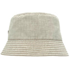 Prada Hat Bakeha Denim Bucket Hat Cotton Ecru Beige Natural White — view 2