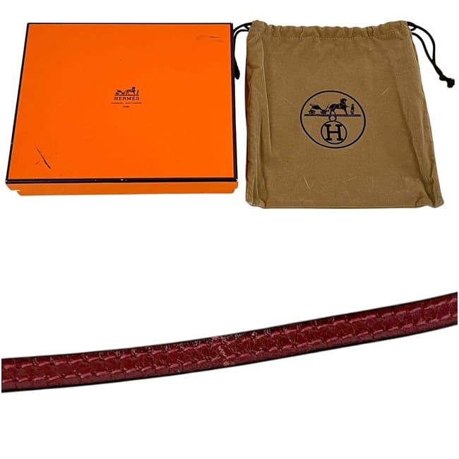 Hermes Shoulder Bag Pochette Onimetou Leather Box Calf Rouge Ash Bordeaux — view 8