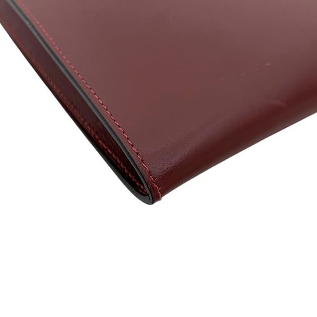 Hermes Shoulder Bag Pochette Onimetou Leather Box Calf Rouge Ash Bordeaux — view 6
