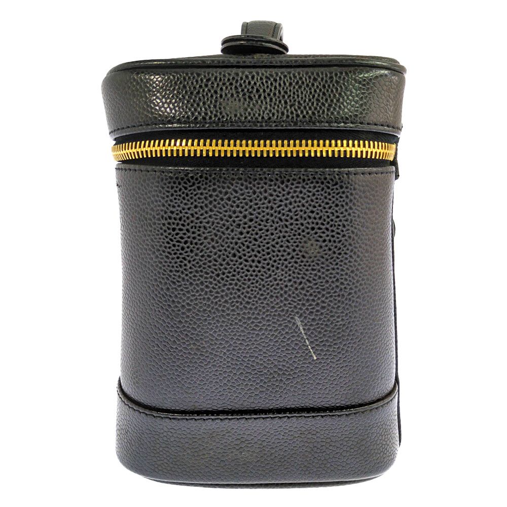 Chanel Caviar Leather Vanity Bag Handbag Black — view 2
