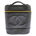 Chanel Caviar Leather Vanity Bag Handbag Black