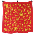Chanel Vintage CC Logo All Over Print Silk Scarf