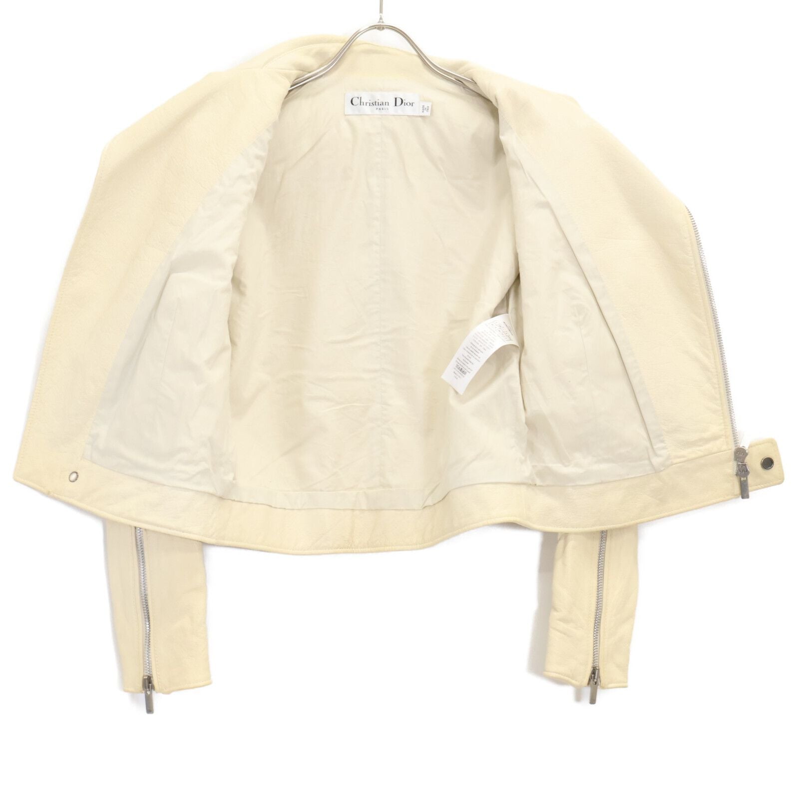 Dior Swords Bee Goat Leather Double Rider's Jacket — view 3
