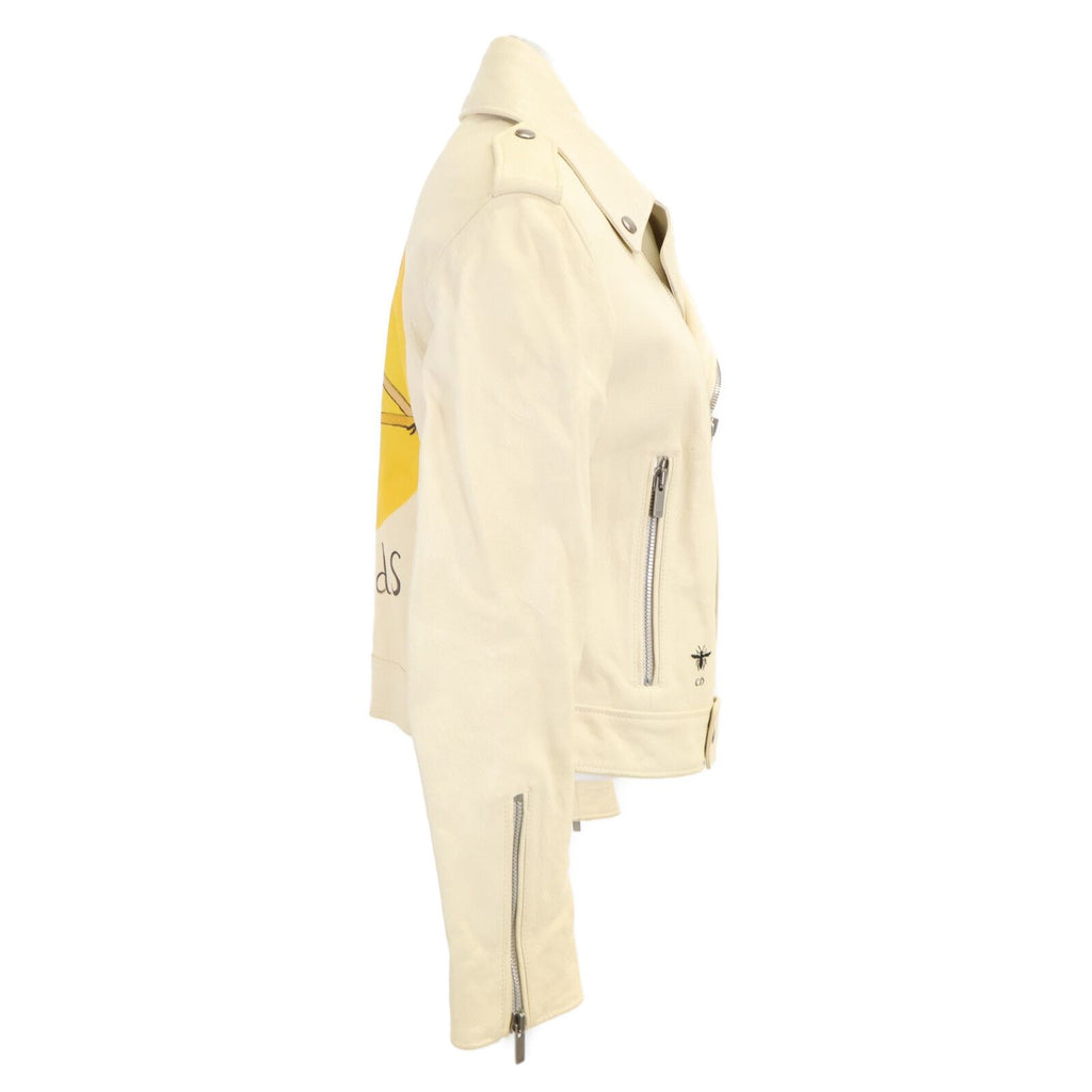 Dior Swords Bee Goat Leather Double Rider's Jacket