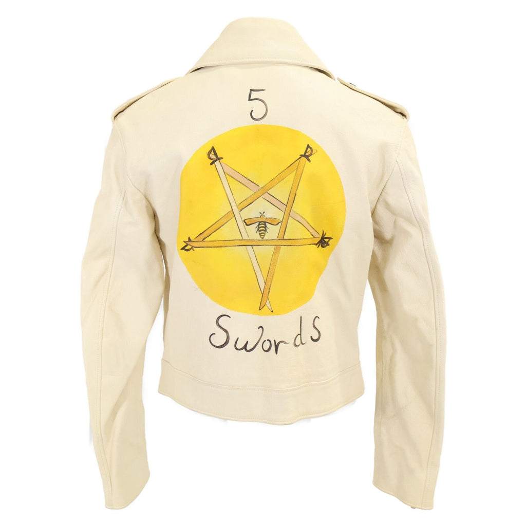 Dior Swords Bee Goat Leather Double Rider's Jacket — view 2