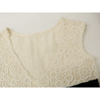 Dior Flower Lace Neck Sleeveless Dress — view 6