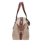 Prada Logo Jacquard Leather Handbag — view 3