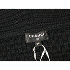 Chanel CC Logo Cashmere Silk Knit Gown Jacket with Belt 38 — view 3