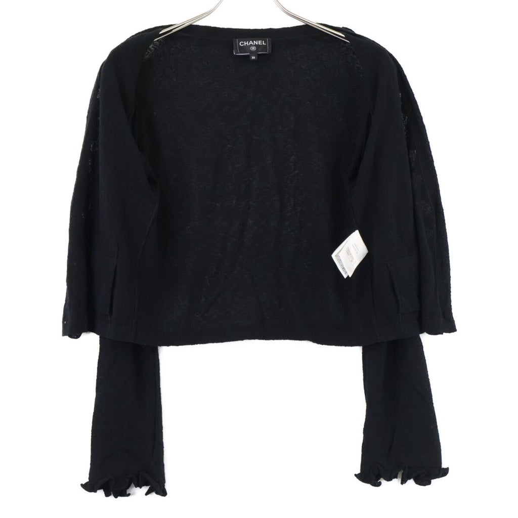 Chanel Pret a Porter Collection Rhinestone Button Ruffle Cardigan 36 — view 3