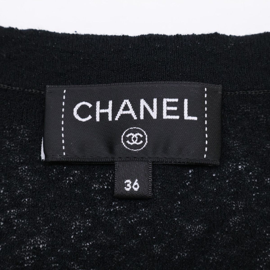 Chanel Pret a Porter Collection Rhinestone Button Ruffle Cardigan 36 — view 4