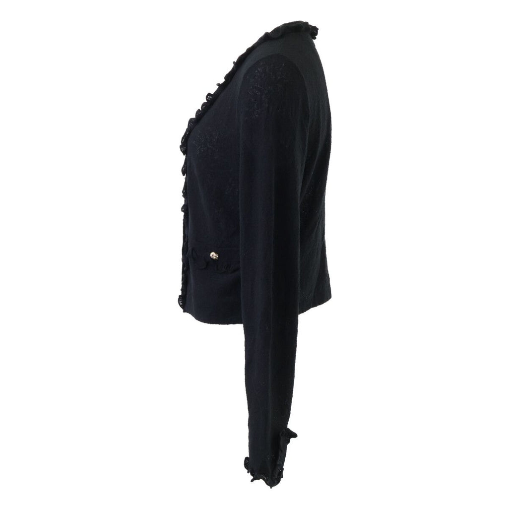 Chanel Pret a Porter Collection Rhinestone Button Ruffle Cardigan 36