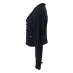 Chanel Pret a Porter Collection Rhinestone Button Ruffle Cardigan 36