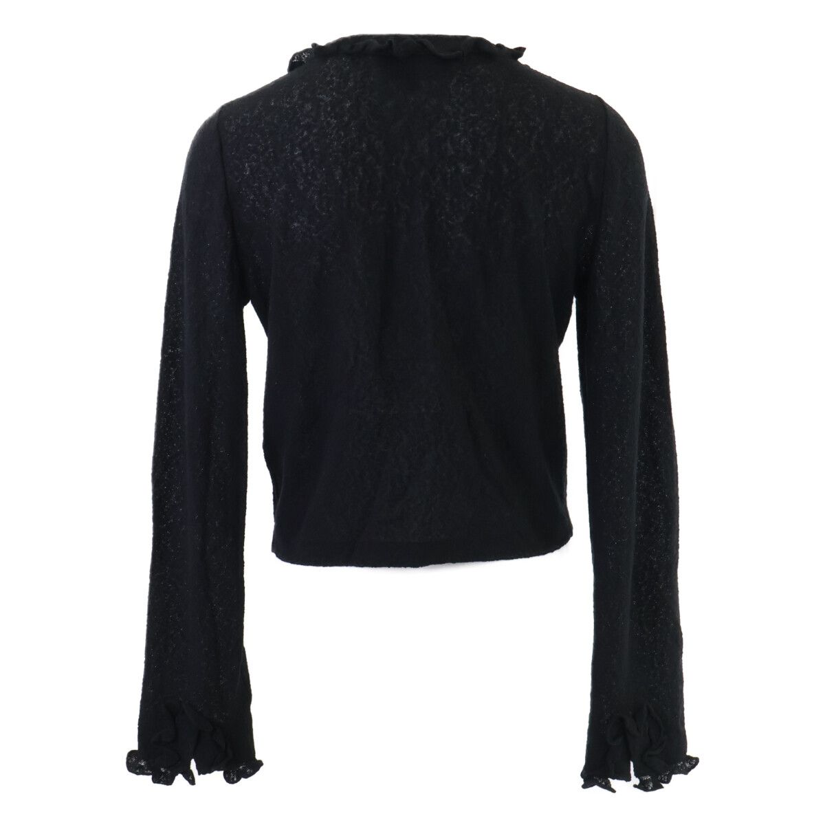 Chanel Pret a Porter Collection Rhinestone Button Ruffle Cardigan 36 — view 2