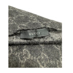 Gucci GG Gray Black Fringe Scarf — view 3