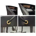 Fendi Mesh Black Gold Leather Tote — view 7