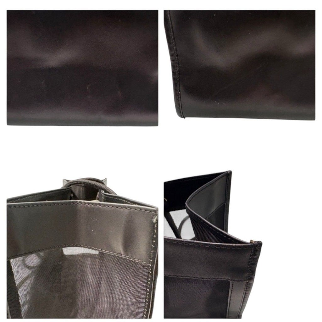 Fendi Mesh Black Gold Leather Tote — view 6