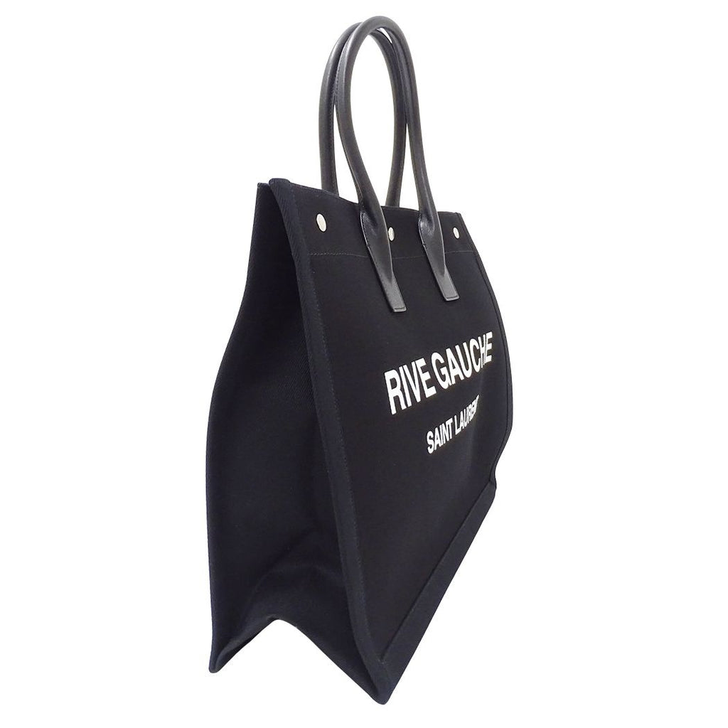 Saint Laurent Tote Liv Ghosh Large Canvas Black Logo — view 4