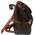 Celine Macadam Brown Gold Backpack — view 4