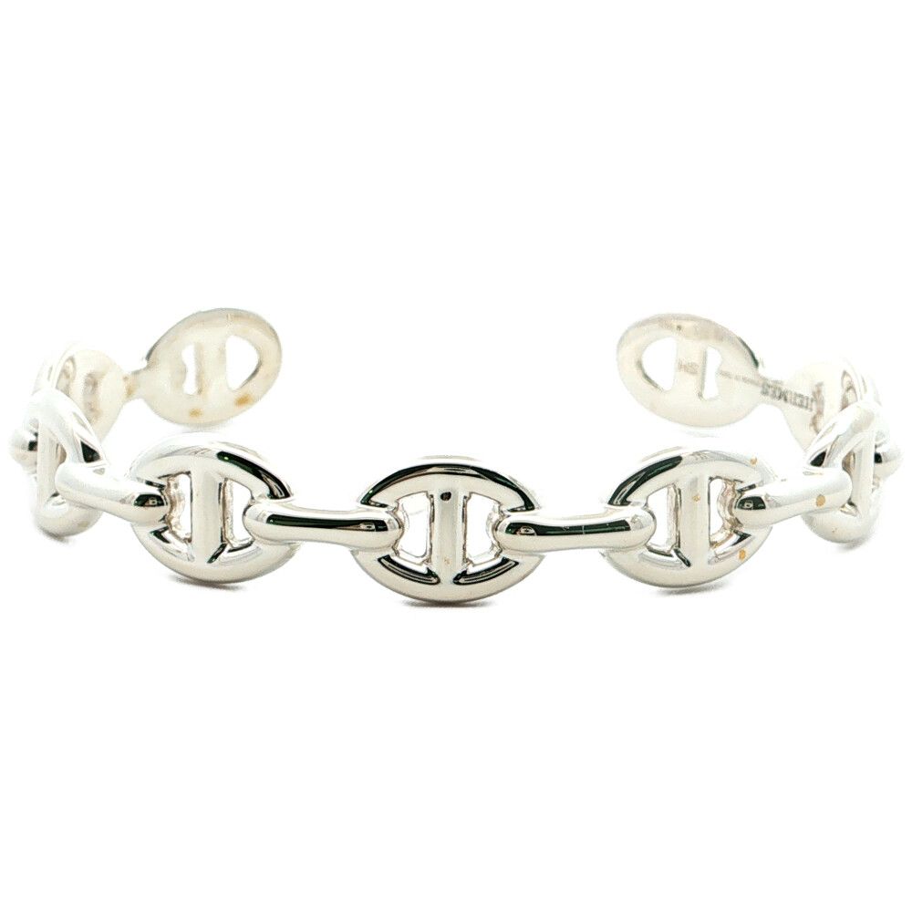 Hermes Chaine D'ancre Enchenebangle Silver Bracelet