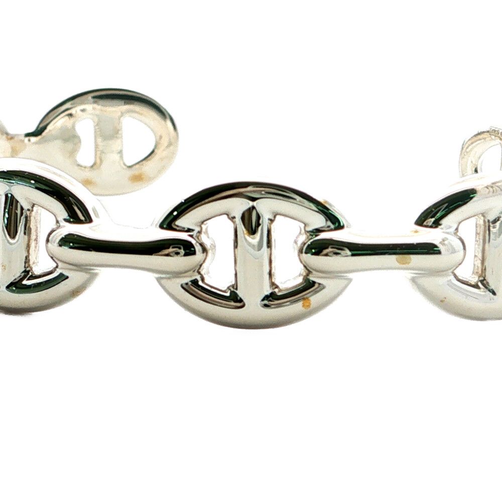 Hermes Chaine D'ancre Enchenebangle Silver Bracelet — view 2