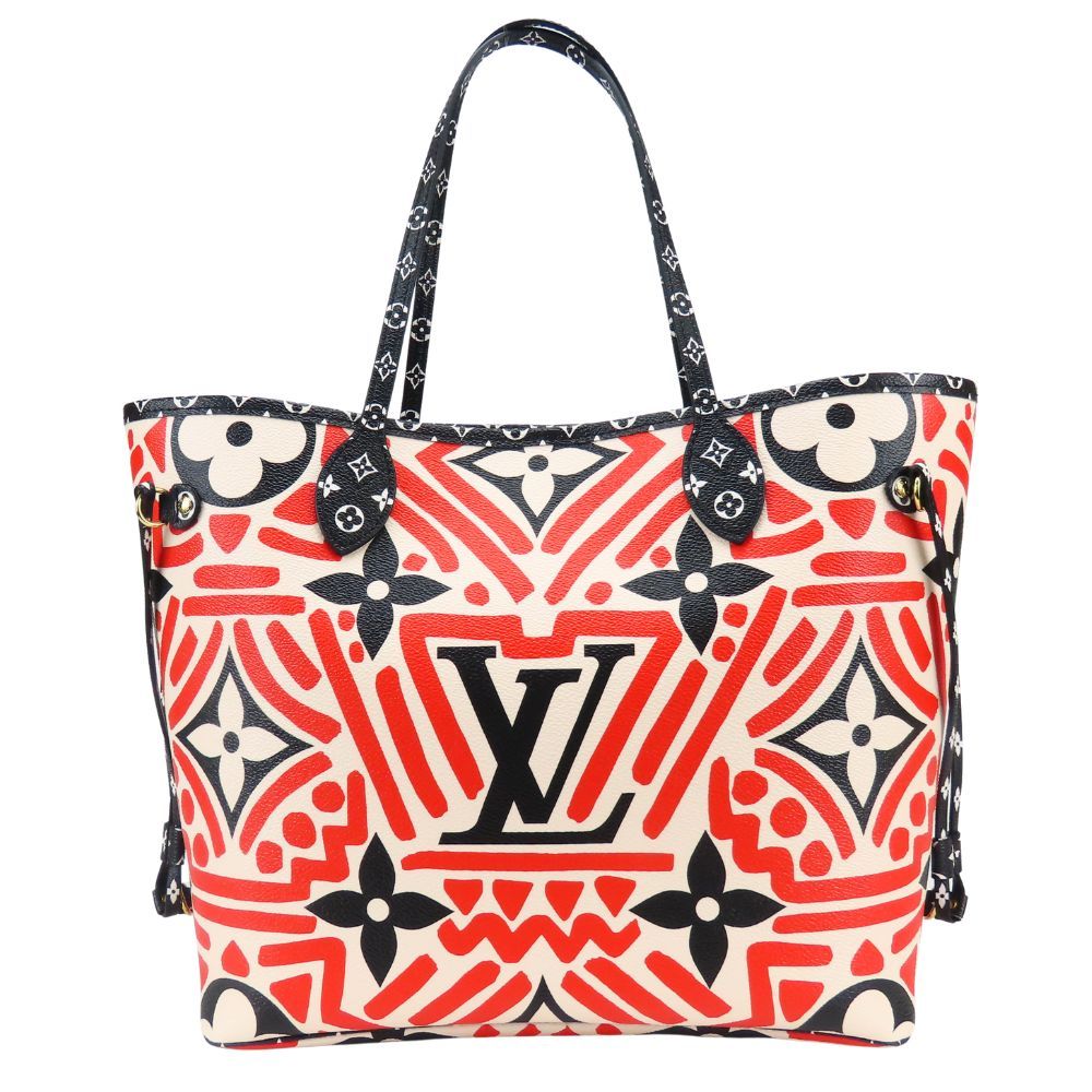 Louis Vuitton Tote Bag Neverfull MM Crafty Monogram Giant Cream Rouge White Black — view 2