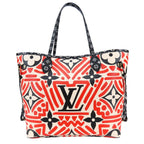 Louis Vuitton Tote Bag Neverfull MM Crafty Monogram Giant Cream Rouge White Black — view 2