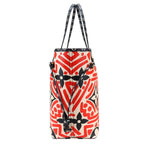 Louis Vuitton Tote Bag Neverfull MM Crafty Monogram Giant Cream Rouge White Black — view 3