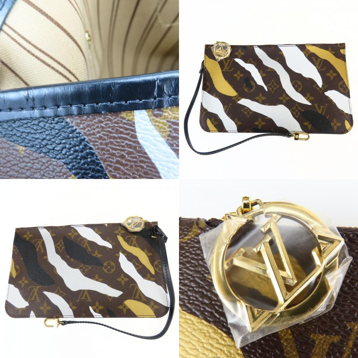 Louis Vuitton Tote Neverfull MM Lol Monogram Brown Black Gold Silver Shoulder Bag — view 6