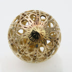 Dior Earrings Tribal Metal Dull Gold Ball Plated — view 3