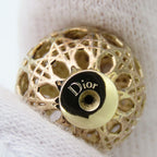 Dior Earrings Tribal Metal Dull Gold Ball Plated — view 5