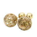 Dior Earrings Tribal Metal Dull Gold Ball Plated
