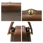 Gucci Calf Leather Brown Gold Handbag — view 6