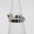 Hermes Double Tour Ring Silver Belt Combination Antique Gold — view 3