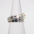 Hermes Double Tour Ring Silver Belt Combination Antique Gold — view 4