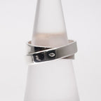 Hermes Double Tour Ring Silver Belt Combination Antique Gold — view 5