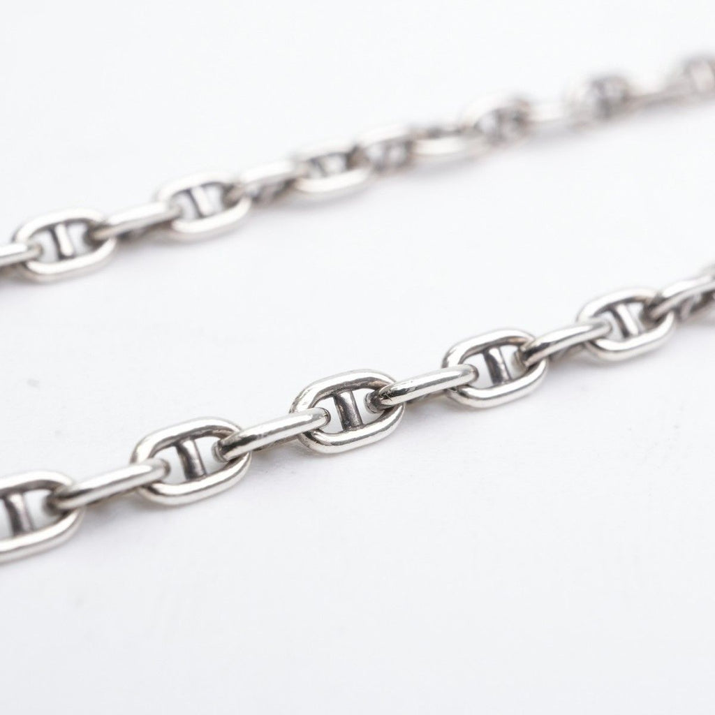 Hermes Chaine D'ancre Bracelet Bangle Calf Silver Mini Ttpm Vintage Anti Claire — view 4