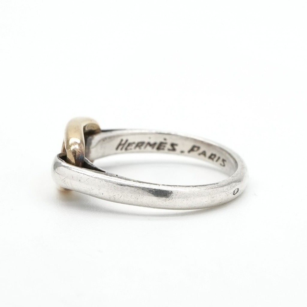 Hermes Chaine D'ancre Ring 750 925 Sterling Silver Gold Enchainee — view 3